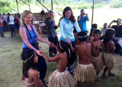 Visit of the indigenous community