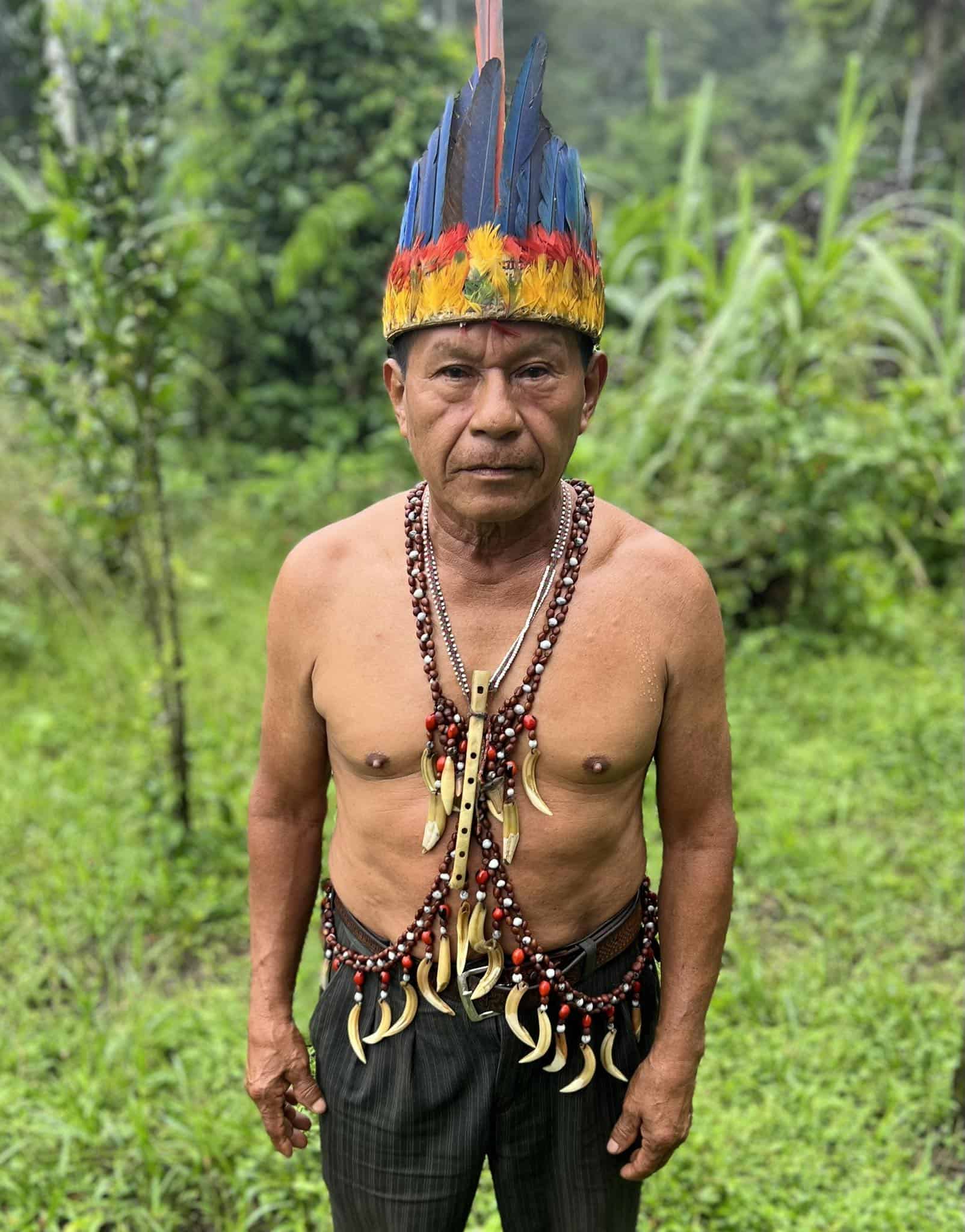 luis andzy grefa, kichwa shaman from napo, ecuador